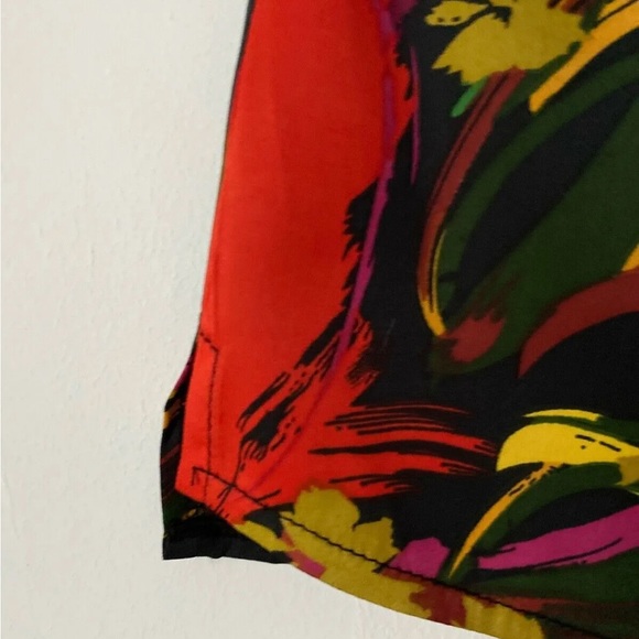 Anthology Black Floral Satin Type Collared Blouse Sizes 18, 20 - Picture 3 of 5